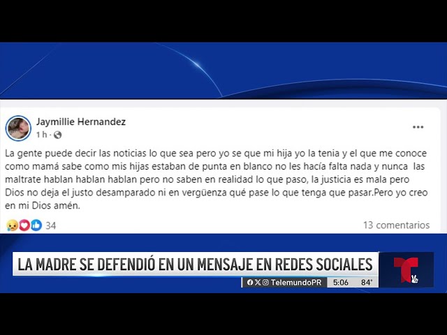 ⁣Bebé asesinada: madre asegura que nunca hubo maltrato