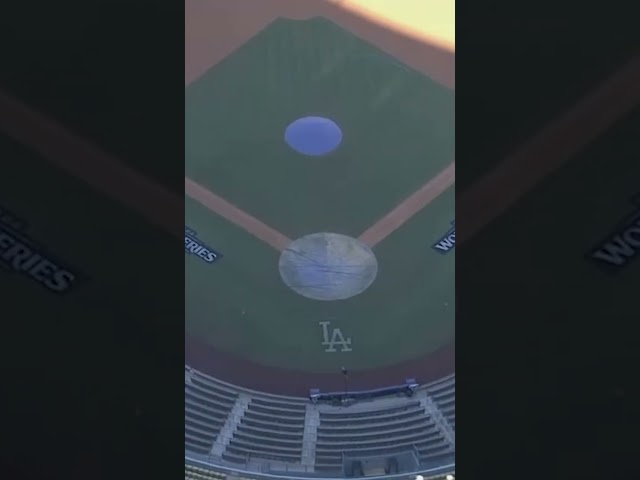 ⁣World Series logo spotted at Dodger Stadium