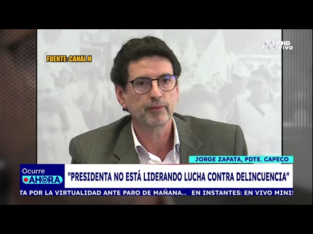 ⁣Presidente de CAPECO: "La presidenta no está liderando lucha contra la delincuencia"