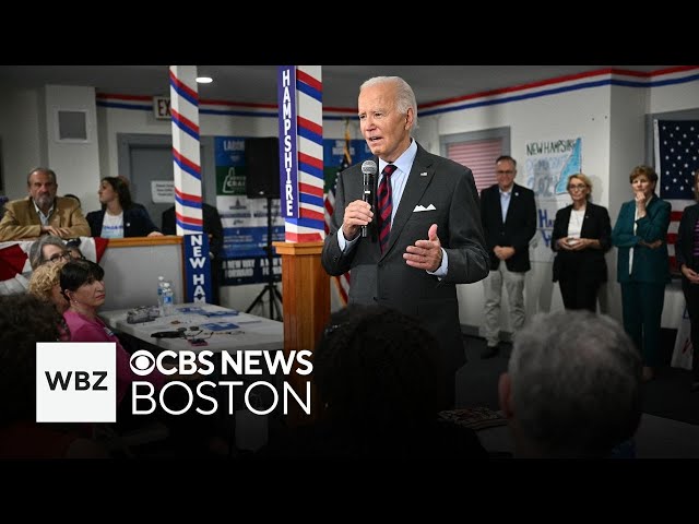 ⁣President Biden visits Democratic Party Headquarters in Manchester, NH