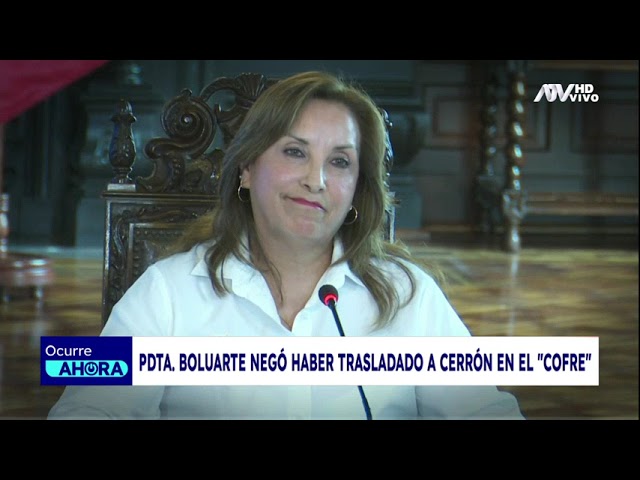 ⁣Presidenta Boluarte negó haber trasladado a Vladimir Cerrón en el 'cofre'