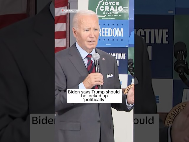 ⁣Biden says Trump should be locked up ‘politically’