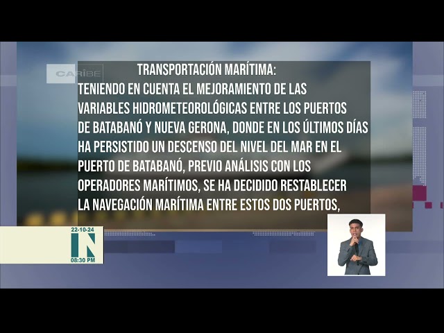 ⁣MITRANS actualiza sobre sus servicios, tras el paso de huracán Oscar