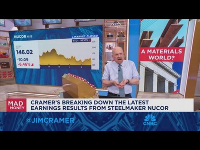 ⁣Jim Cramer breaks down Nucor earnings