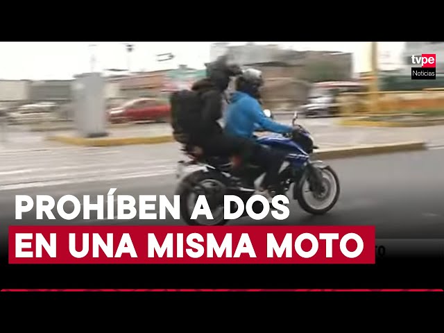 ⁣¿En qué distritos han prohibido que dos personas vayan en una misma motocicleta?