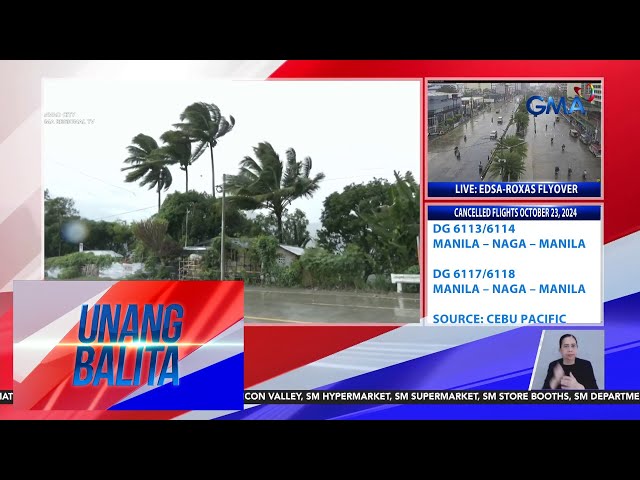 ⁣Ilang bahay at poste, natumba dahil sa malakas na hangin | Unang Balita