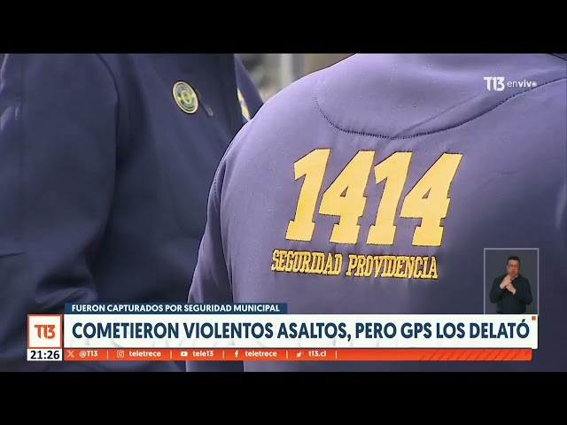 ⁣GPS los delató: capturan a delincuentes que cometieron violentos asaltos en Providencia