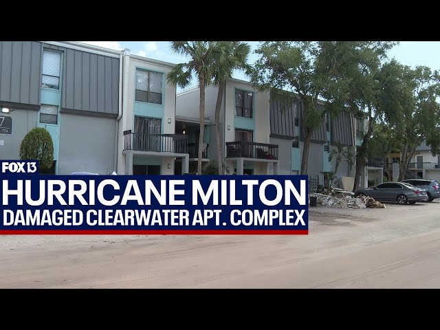 ⁣Clearwater residents forced from apartments after Hurricane Milton