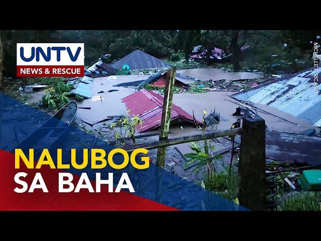 ⁣Mga bahay, nalubog na sa matinding pagbaha sa Albay dahil sa Bagyong #KristinePH