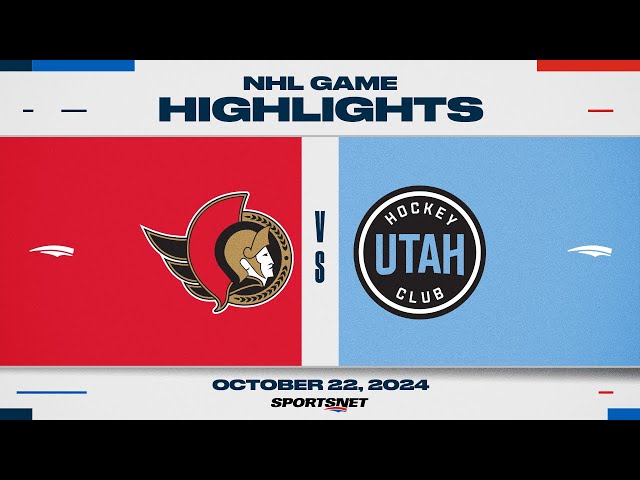 ⁣NHL Highlights | Senators vs. Utah HC  - October 22, 2024