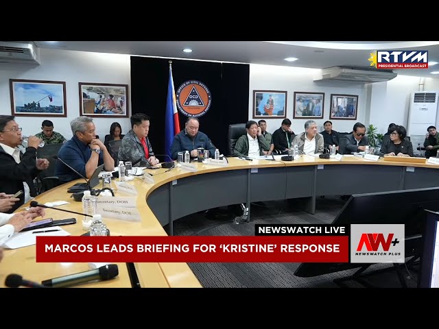 ⁣President Marcos leads briefing for 'Kristine' response