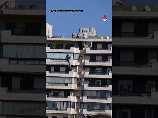 ⁣Israeli missile strikes apartment building in Beirut