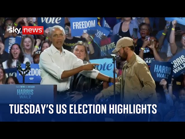 ⁣Tuesday's US election campaign highlights