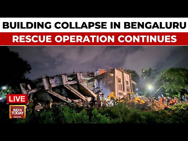 ⁣Bengaluru LIVE News | 5 Dead, Many Trapped As Under-Construction Building Collapses In Bengaluru