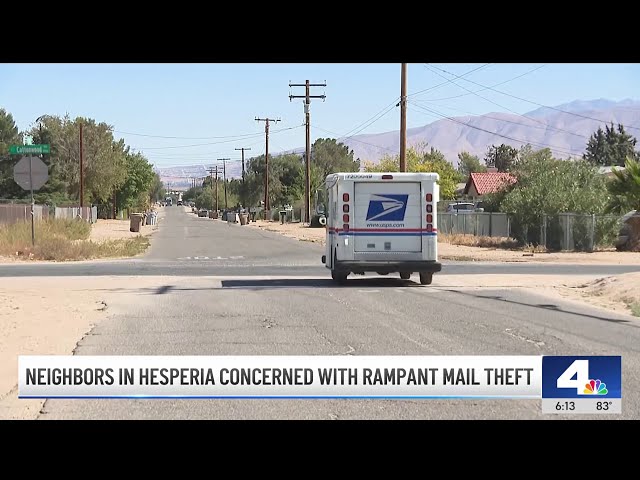 ⁣Hesperia residents concerned with increasing mail theft