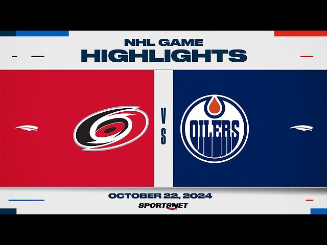 ⁣NHL Highlights | Hurricanes vs. Oilers - October 22, 2024