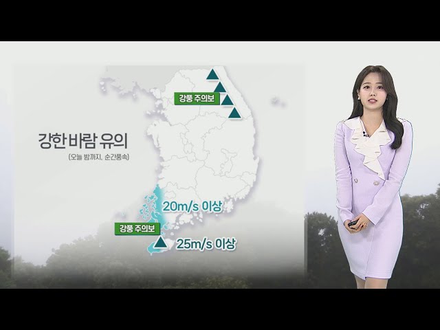 ⁣[날씨] 서해안 등 곳곳 강풍특보…비 그친 뒤 기온 뚝 / 연합뉴스TV (YonhapnewsTV)