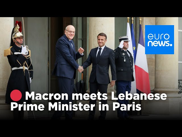 ⁣ LIVE: Macron welcomes Lebanese Prime Minister Mikati in Paris | euronews 