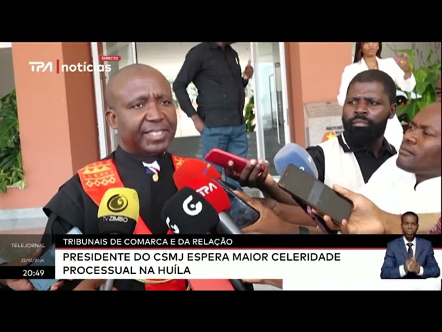 ⁣Tribunais de Comarca e de Relação: Presidente do CSMJ espera maior celeridade processual na Huíla