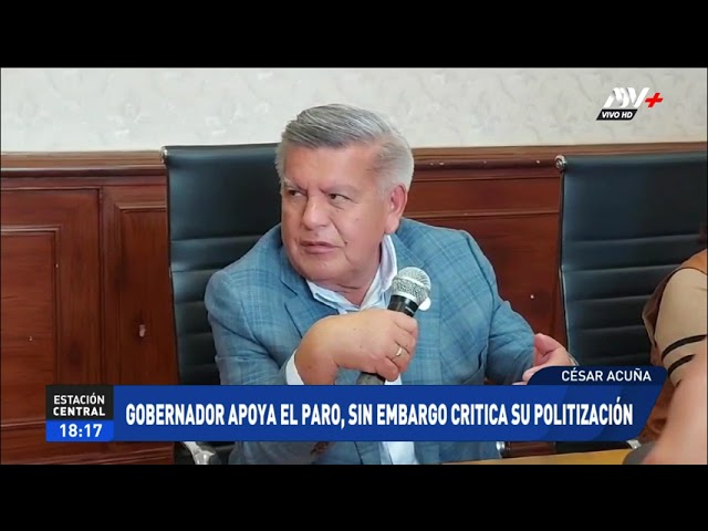 ⁣César Acuña afirma apoyar el paro nacional, pero critica su politización