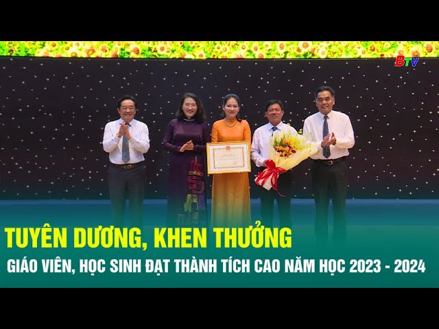 ⁣Tuyên dương, khen thưởng giáo viên, học sinh đạt thành tích cao năm học 2023 - 2024