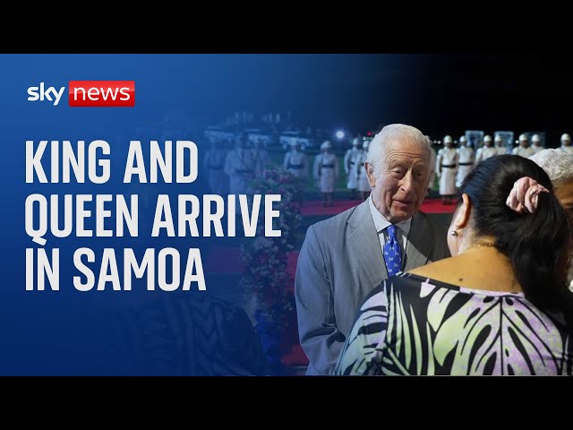 ⁣King Charles and Queen Camilla arrive in Samoa for Commonwealth Summit