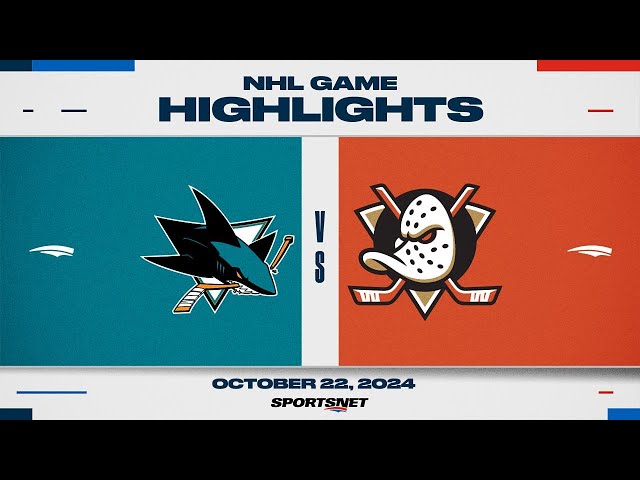 ⁣NHL Highlights | Sharks vs. Ducks - October 22, 2024