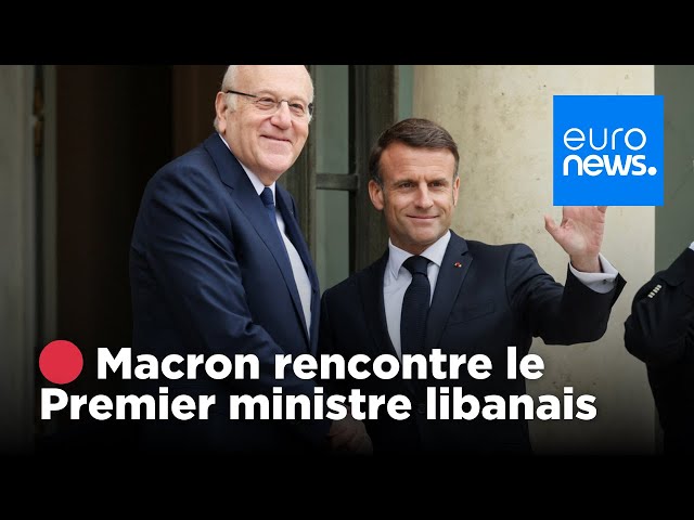 ⁣ DIRECT : Emmanuel Macron rencontre le Premier ministre libanais Najib Mikati | euronews 