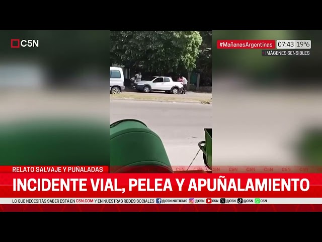 ⁣INCIDENTE VIAL, PELEA y PUÑALADAS: fue DETENIDO GRACIAS a que TESTIGOS PUDIERON REGISTRAR la PATENTE