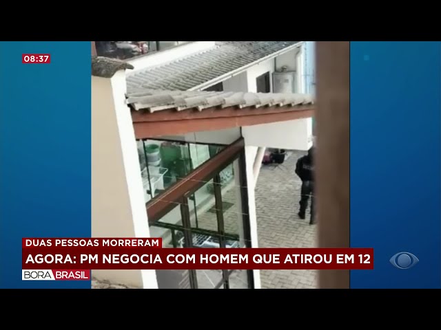 ⁣PM negocia com homem que atirou em 12 pessoas no RS