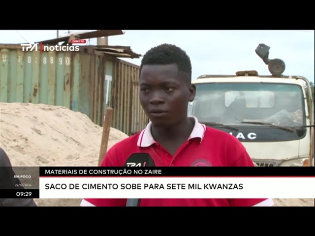 ⁣Materiais de construção no Zaire - Saco de cimento sobe para sete mil kwanzas