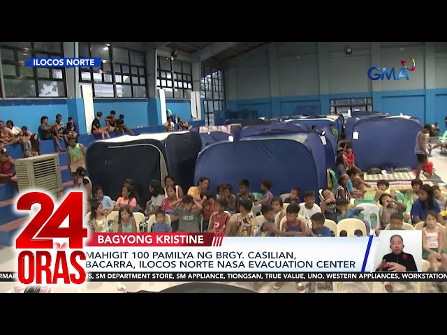 ⁣Mahigit 100 pamilya ng Brgy. Casilian, Bacarra, Ilocos Norte nasa evacuation center | 24 Oras