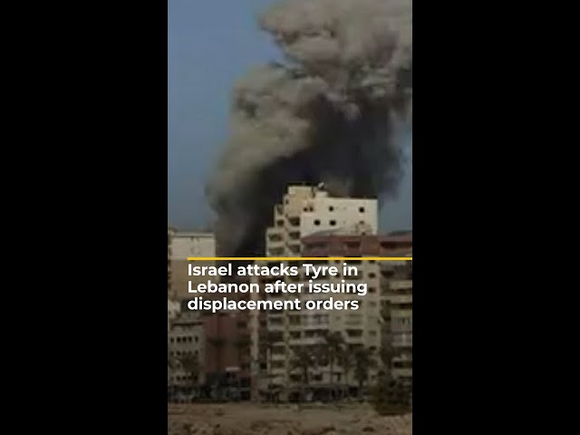 ⁣Israeli forces attack Tyre in Lebanon and tell people to leave | AJ #shorts