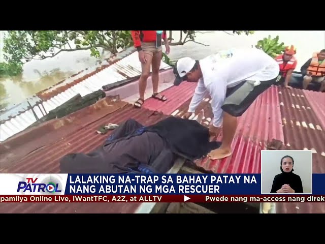 ⁣Matandang lalaki na na-trap sa loob ng bahay dahil sa baha patay na nang datnan ng rescuers