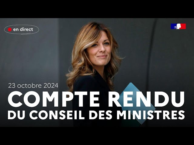 ⁣Compte rendu du Conseil des ministres du 23 octobre 2024