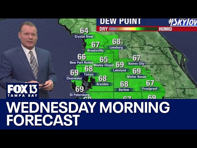 ⁣Tampa weather | Wednesday morning forecast