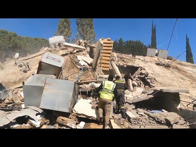 ⁣First responders caught in crossfire of Israeli airstrikes in Lebanon