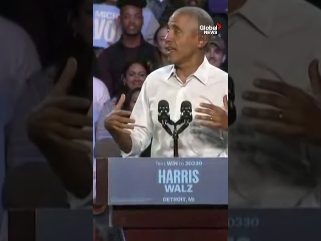 ⁣Obama raps Eminem’s 'Lose Yourself' at Harris rally in Detroit 