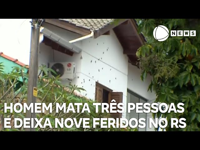 ⁣Homem mata o próprio pai, o irmão e um PM, fere outras nove pessoas e é achado morto no RS