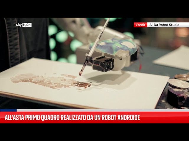 ⁣All'asta primo quadro realizzato da un robot androide