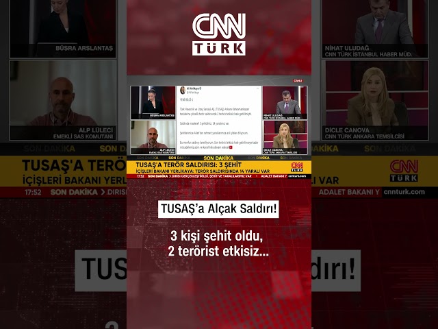 ⁣TUSAŞ'a Alçak Terör Saldırısı! Ali Yerlikaya Duyurdu: 3 Kişi Şehit Oldu, 2 Terörist Etkisiz