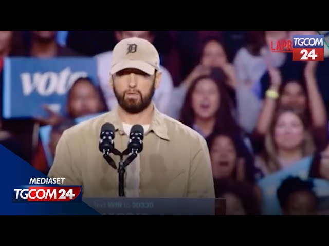 ⁣Elezioni americane, Eminem sul palco con Kamala Harris: "Andate tutti a votare"