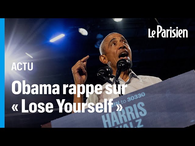 ⁣Obama rappe du Eminem lors d’un meeting pour Kamala Harris