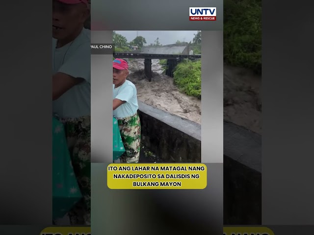 ⁣Ilang sasakyan at bahay sa Albay, nabaon sa lahar at putik; ilang istraktura, nawasak