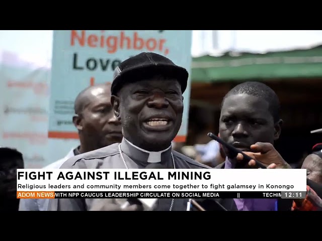 ⁣Religious leaders and community members come together to fight galamsey in Konongo.