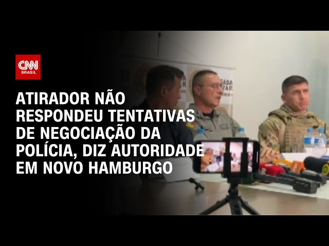 ⁣Atirador não respondeu tentativas de negociação da polícia, diz autoridade em Novo Hamburgo | LIVE