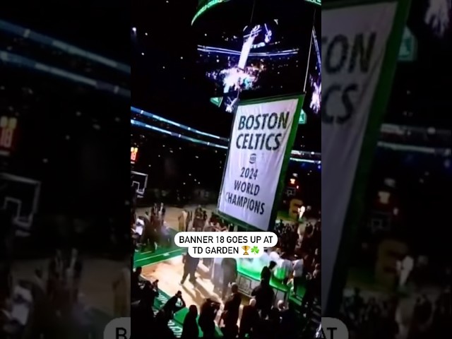 ⁣Boston Celtics Raise Their Championship Banner 