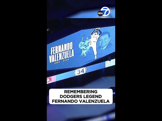 ⁣Dodgers fans pay tribute to Fernando Valenzuela following his death