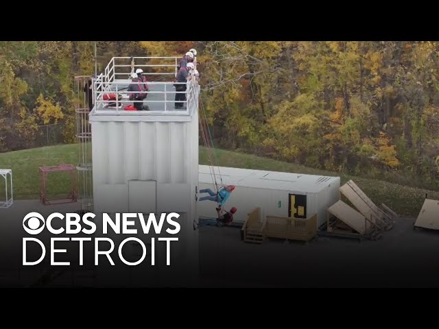 ⁣Michigan officials go over the edge to enhance firefighter training Macomb County college