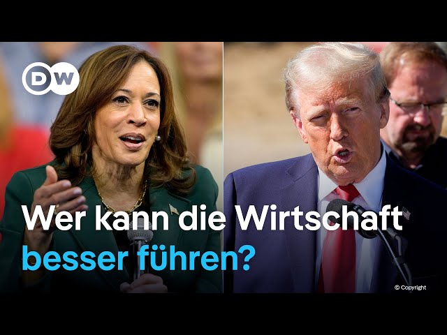 ⁣Countdown US Wahl: Wer hat die besseren Wirtschaftsthemen? | DW Nachrichten